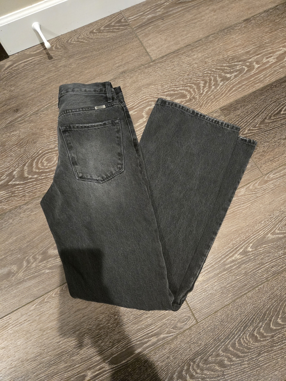 KanCan Washed Black Wide-Leg Jeans